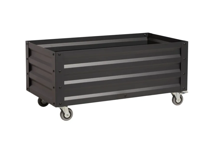 Garden® Planteborde & Højbede|Højbed på hjul sort 80 x 45 x 40 cm -