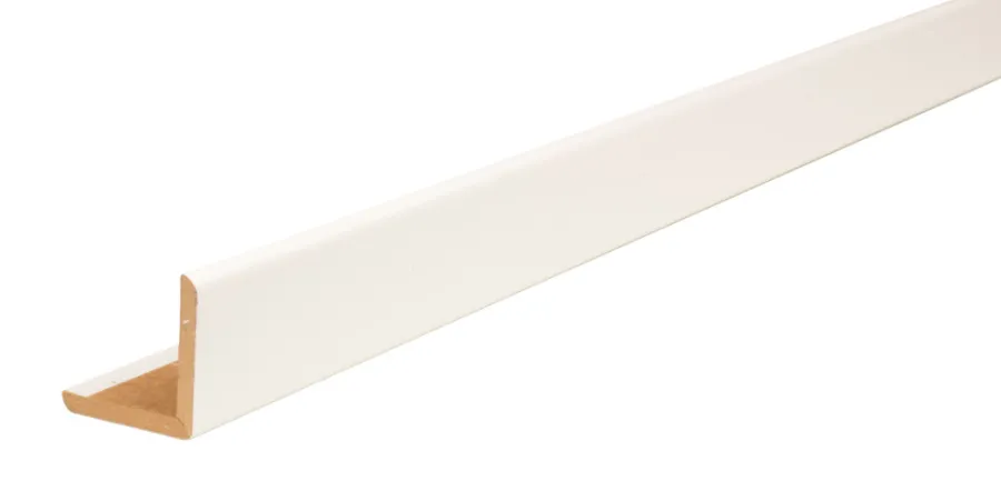 Hornbaek Lister|Hjørneliste fleksibel hvid - 45 x 45 x 2400 mm