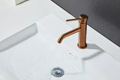 Håndvaskarmatur|Håndvaskarmatur Slim vinkel kobberfinish