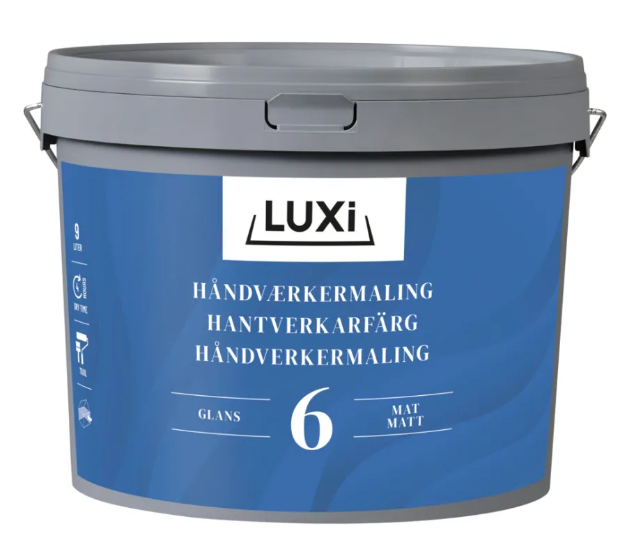 LUXI® Vægmaling|Håndværkermaling 6 10,8 liter - Hvid