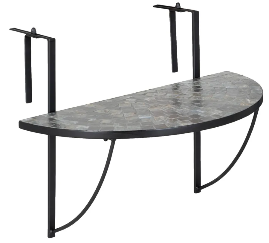 Sunlife® Haveborde|Caféborde & Caféstole|Hængebord altan Rom mosaik 70 x 36 cm - Multi/sort