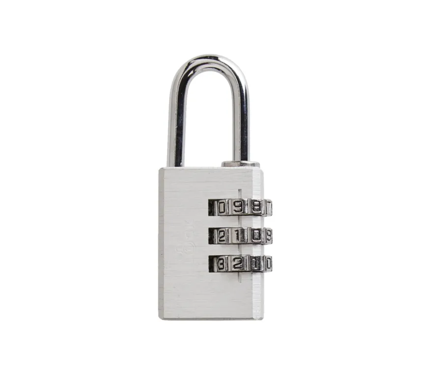 The lock Hængelåse|Hængelås m/kode 30 mm aluminium Sølv