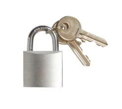The lock Hængelåse|Hængelås m/to nøgler 30 mm aluminium Sølv