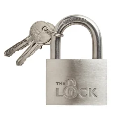 The lock Hængelåse|Hængelås m/to nøgler 60 mm rustfrit stål Sølv