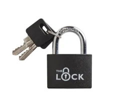The lock Hængelåse|Hængelås m/to nøgler 43 mm aluminium Sort