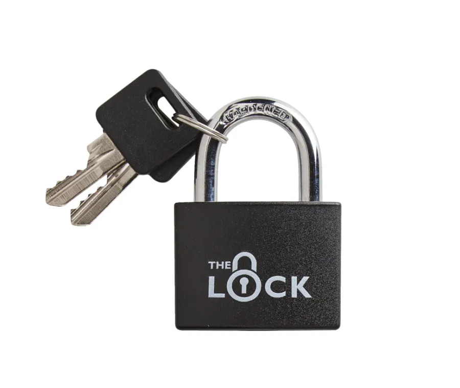 The lock Hængelåse|Hængelås m/to nøgler 43 mm aluminium Sort