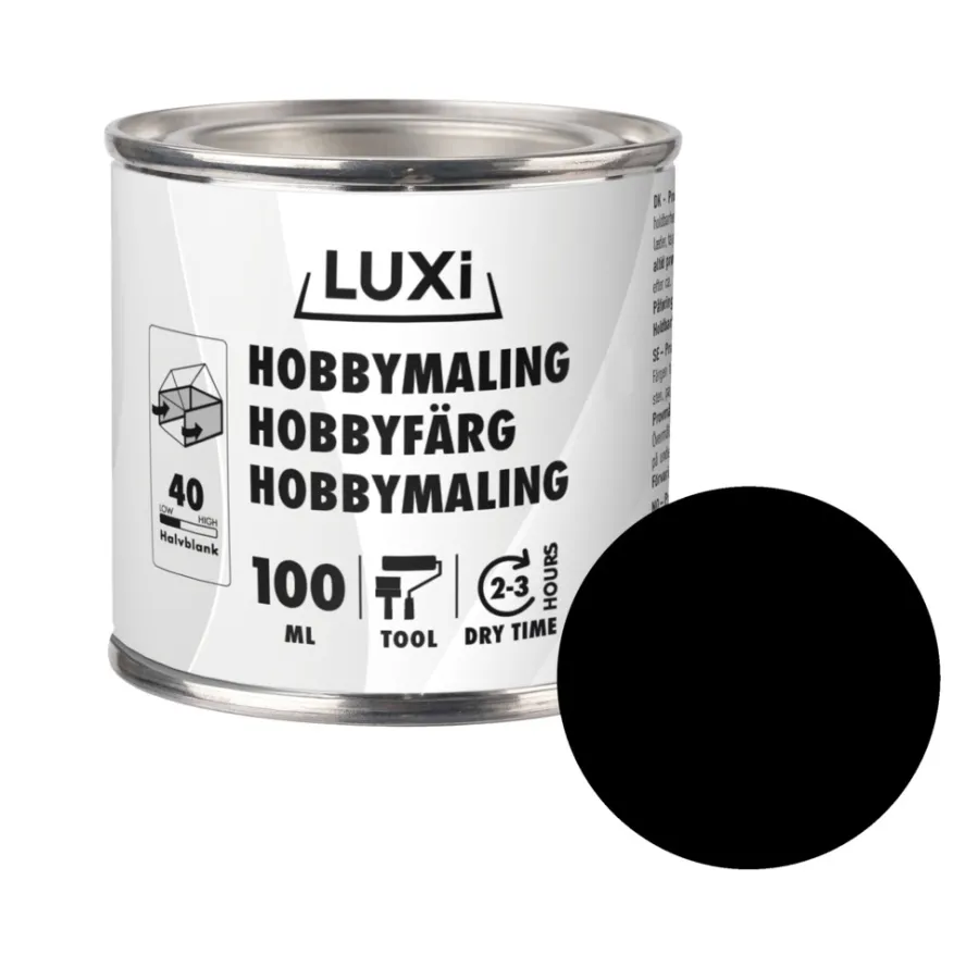LUXI® Hobbymaling|Hobbymaling 100 ml - Sort