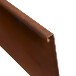 HORTUS Bedafgrænsning & Minihegn|bedkant corten med bukket kant 24 x 100 cm