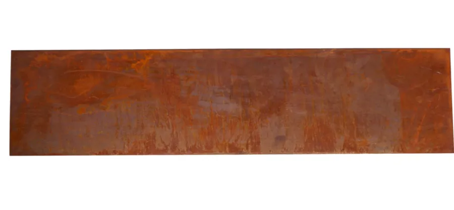 HORTUS Bedafgrænsning & Minihegn|bedkant corten med bukket kant 24 x 100 cm