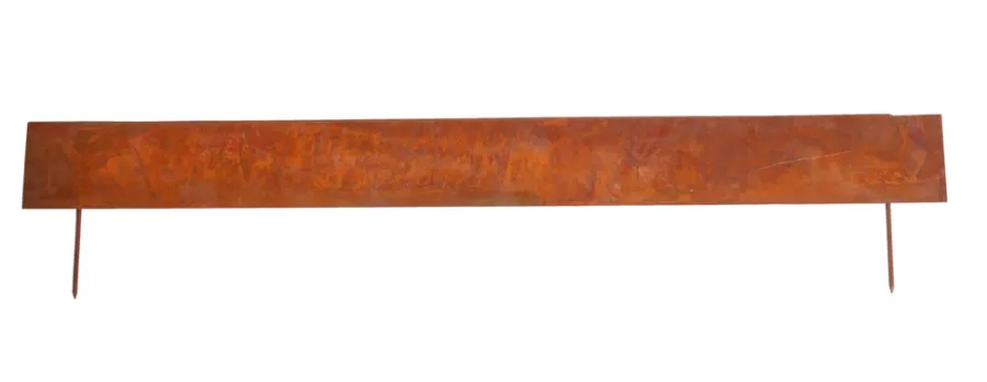 HORTUS Bedafgrænsning & Minihegn|bedkant cortenstål m/spyd 20 x 100 cm
