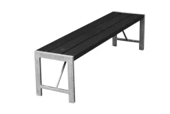 HORTUS Havebænke|bænk H-model fyrretræ sort 170 cm sort (grundmalet)