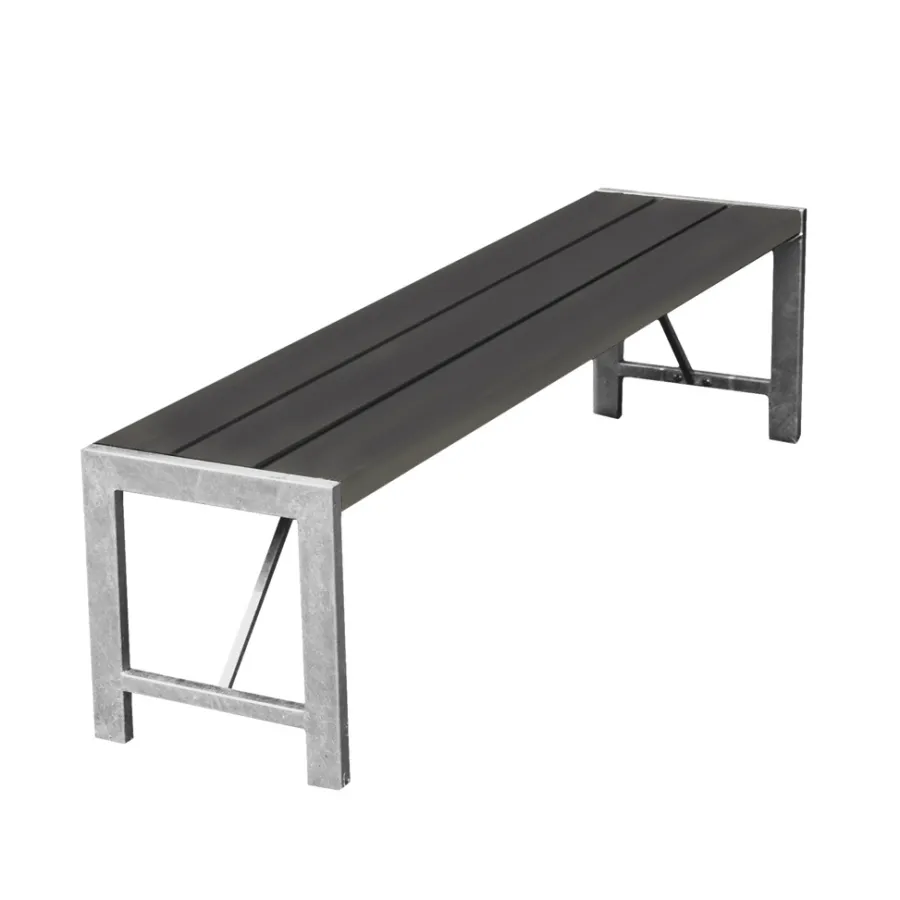 HORTUS Havebænke|bænk H-model nonwood 180 cm antracitgrå