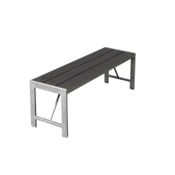 HORTUS Havebænke|bænk H-model nonwood 123 cm antracitgrå