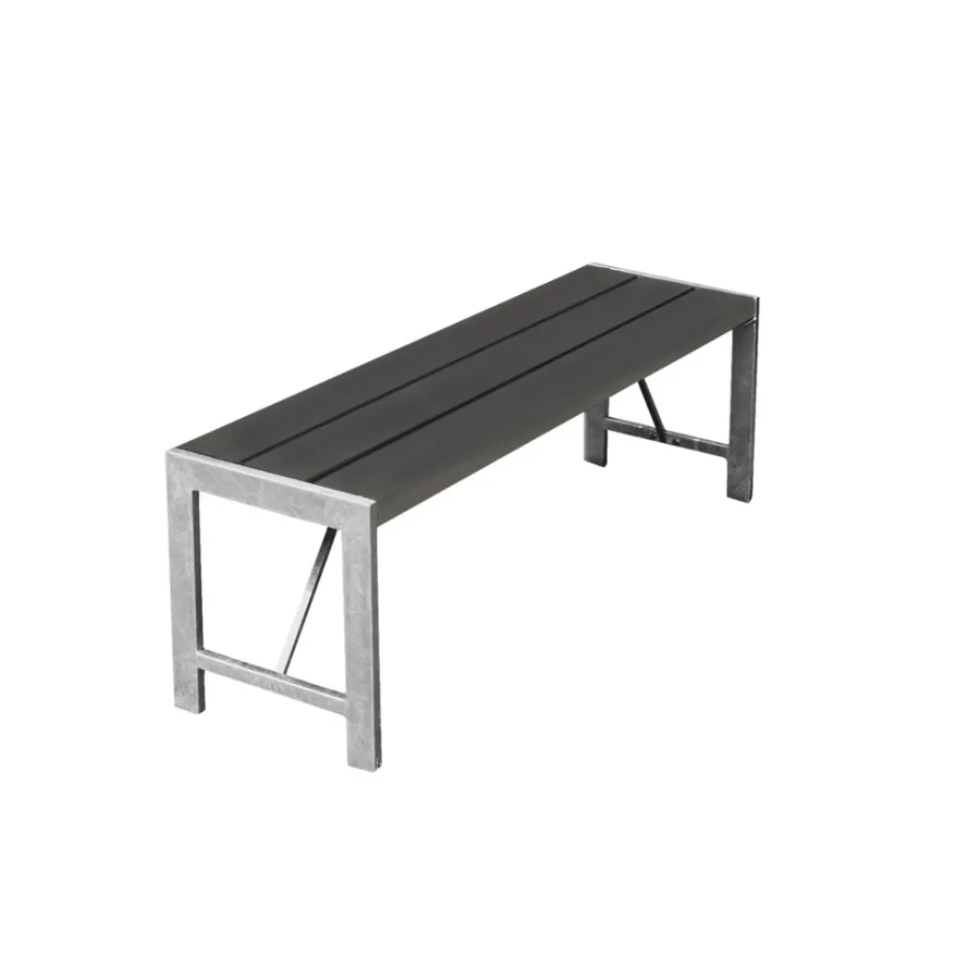 HORTUS Havebænke|bænk H-model nonwood 123 cm antracitgrå