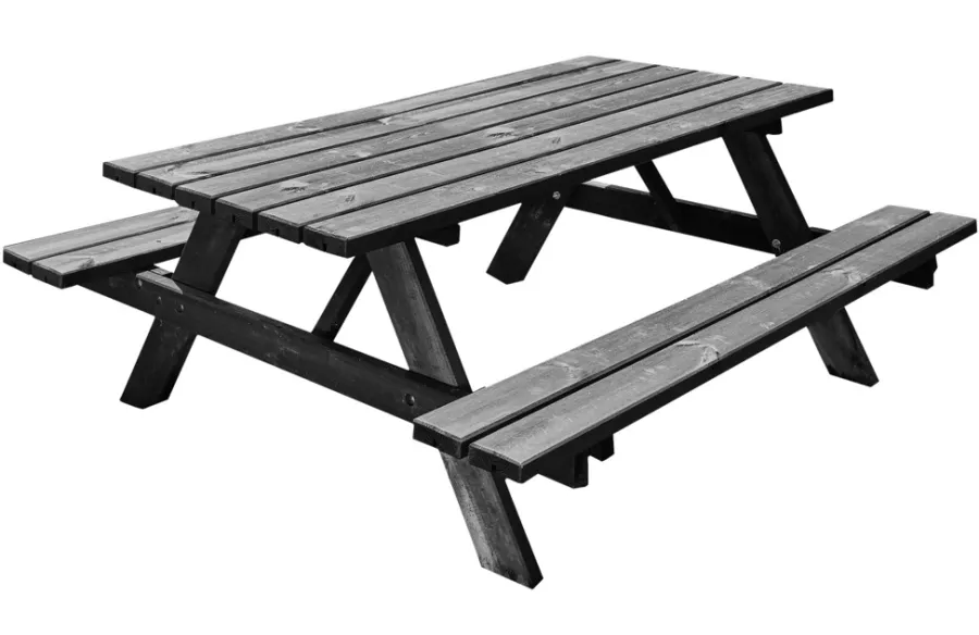 HORTUS Bord/Bænkesæt|bord-/bænkesæt fyrretræ sort 177 x 155 cm sort (grundmalet)