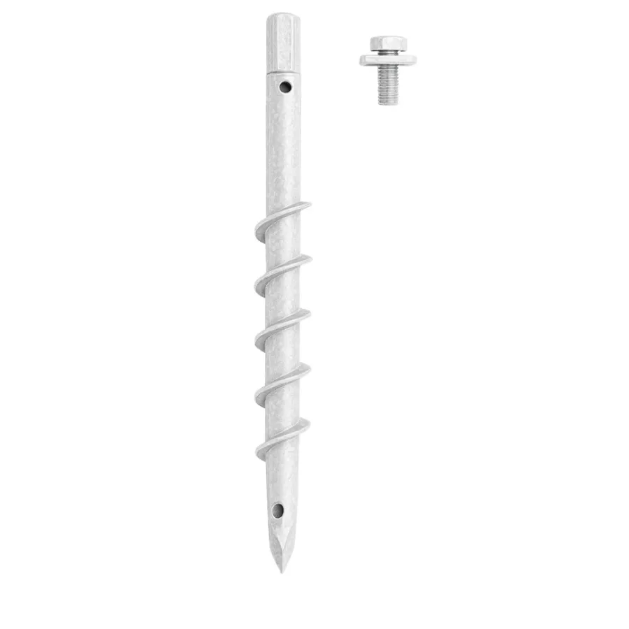 HORTUS Skruer|jordskrue galvaniseret stål Ø25 x 400 mm