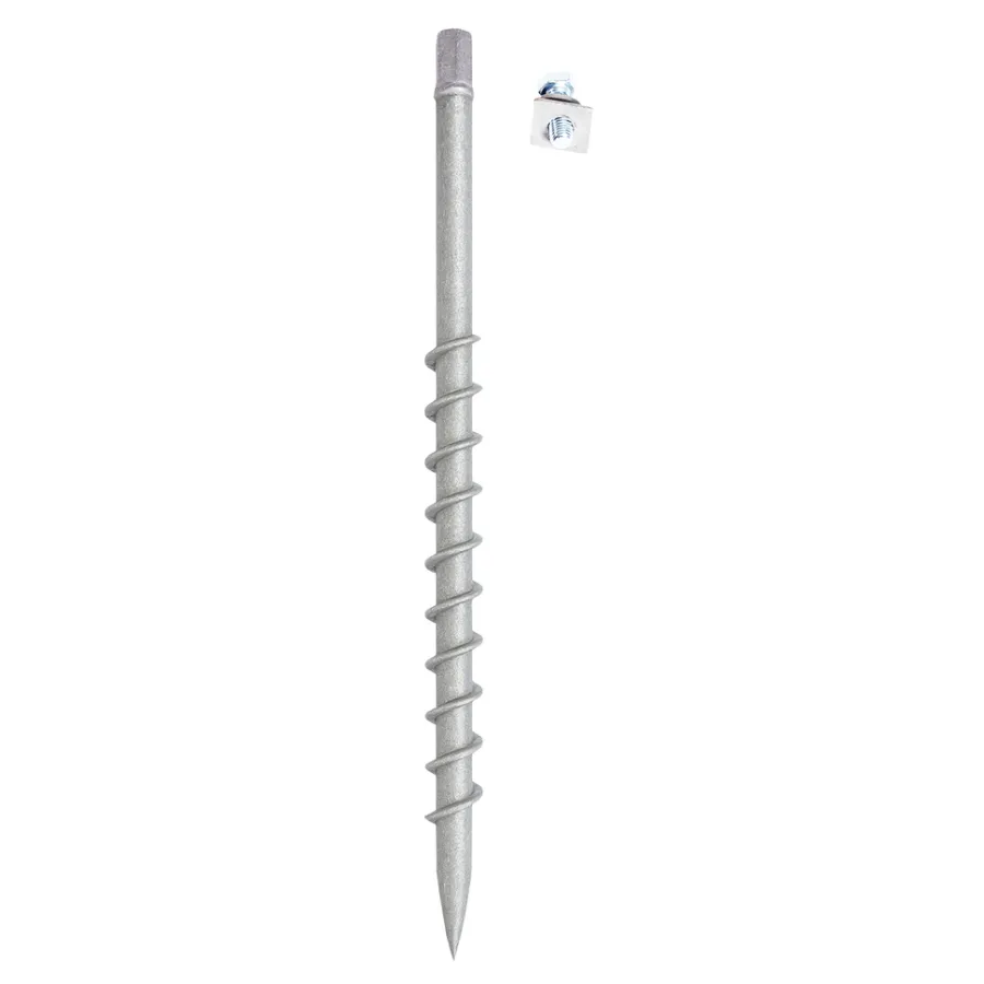HORTUS Skruer|jordskrue galvaniseret stål Ø25 x 750 mm
