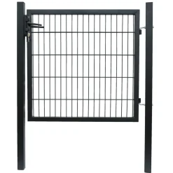 HORTUS Panelhegn|Havelåger|låge t/panelhegn sort 100 x 100 cm - webshop sort pulverlakering