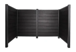 HORTUS Komposithegn|Øvrige Havemøbler|skraldeskjul komposit antracit 121 x 258 x 95 cm Antracitgrå