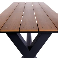 HORTUS Bord/Bænkesæt|X-model nonwood/alu 176 x 151 cm Teak og antracit