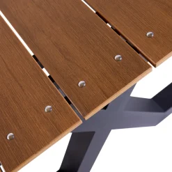 HORTUS Bord/Bænkesæt|X-model nonwood/alu 176 x 151 cm Teak og antracit