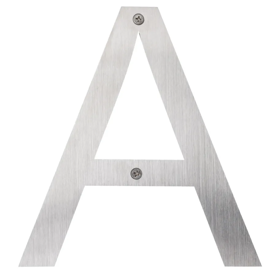 Husnumre & -Bogstaver|Husbogstav A rustfrit stål 25 cm