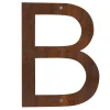 Husnumre & -Bogstaver|Husbogstav B stål rustlook 40 cm