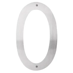 Husnumre & -Bogstaver|Husnummer 0 rustfrit stål 40 cm