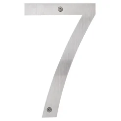Husnumre & -Bogstaver|Husnummer 7 rustfrit stål 25 cm