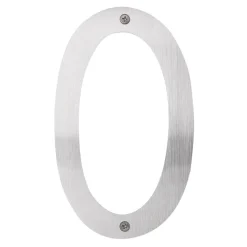 Husnumre & -Bogstaver|Husnummer 0 rustfrit stål 25 cm