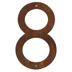Husnumre & -Bogstaver|Husnummer 8 stål rustlook 40 cm