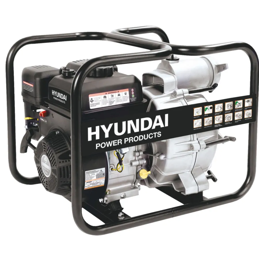 Hyundai Pumper & Tryksprøjter|vandpumpe benzin 7 hk 45.000 liter/time