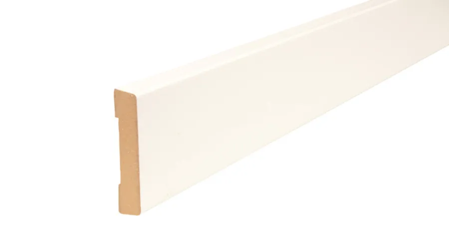 Hornbaek Lister|Indfatning glat MDF hvid - 14 x 65 x 2200 mm