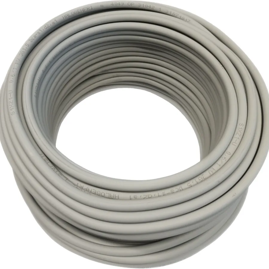 Kabler & Ledninger|Installationskabel 5 x 2,5 mm² 25 meter halogenfrit Grå