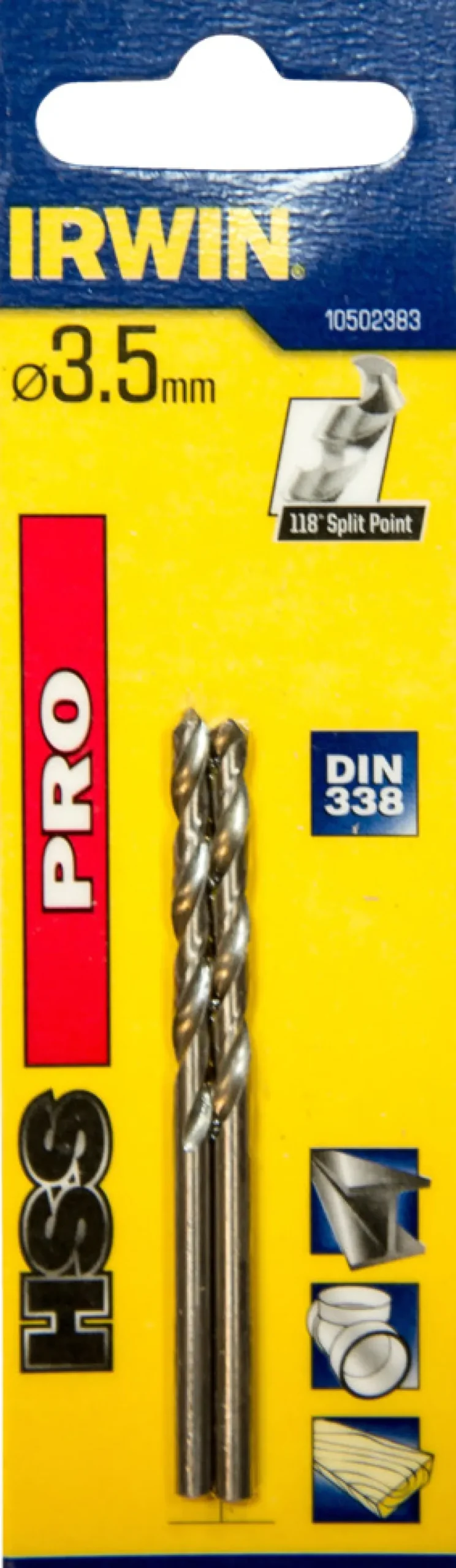 Irwin Bor & Bits|HSS Pro bor Ø3,5 mm 2 stk.