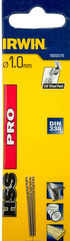 Irwin Bor & Bits|HSS Pro bor Ø1 mm 3 stk.