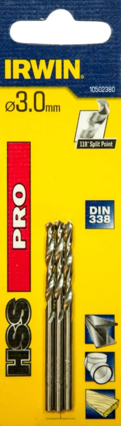 Irwin Bor & Bits|HSS Pro bor Ø3 mm 3 stk.
