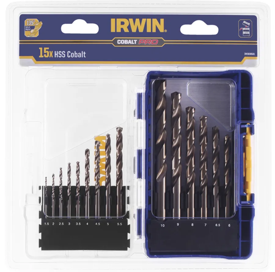 Irwin Bor & Bits|HSS Pro Cobalt borsæt 15 stk.