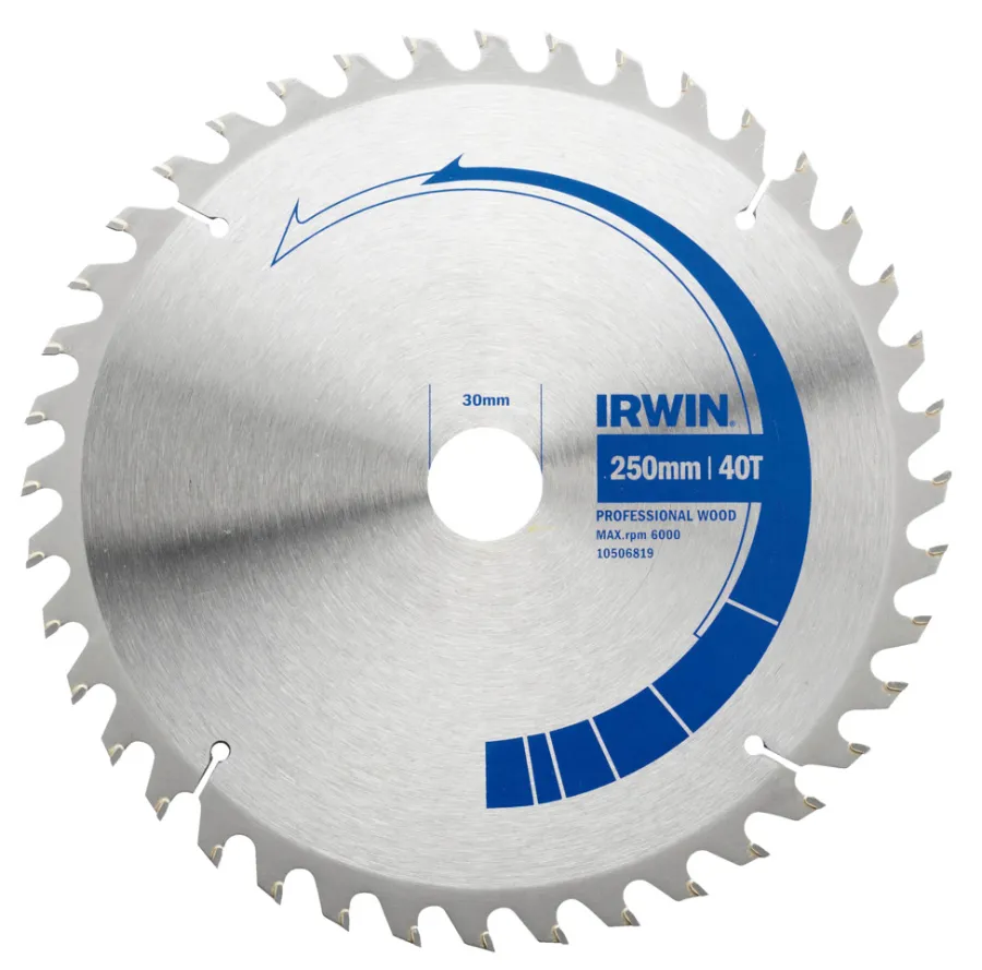 Irwin Savblade & -Klinger|rundsavsklinge Ø250 x 30 mm - 40T