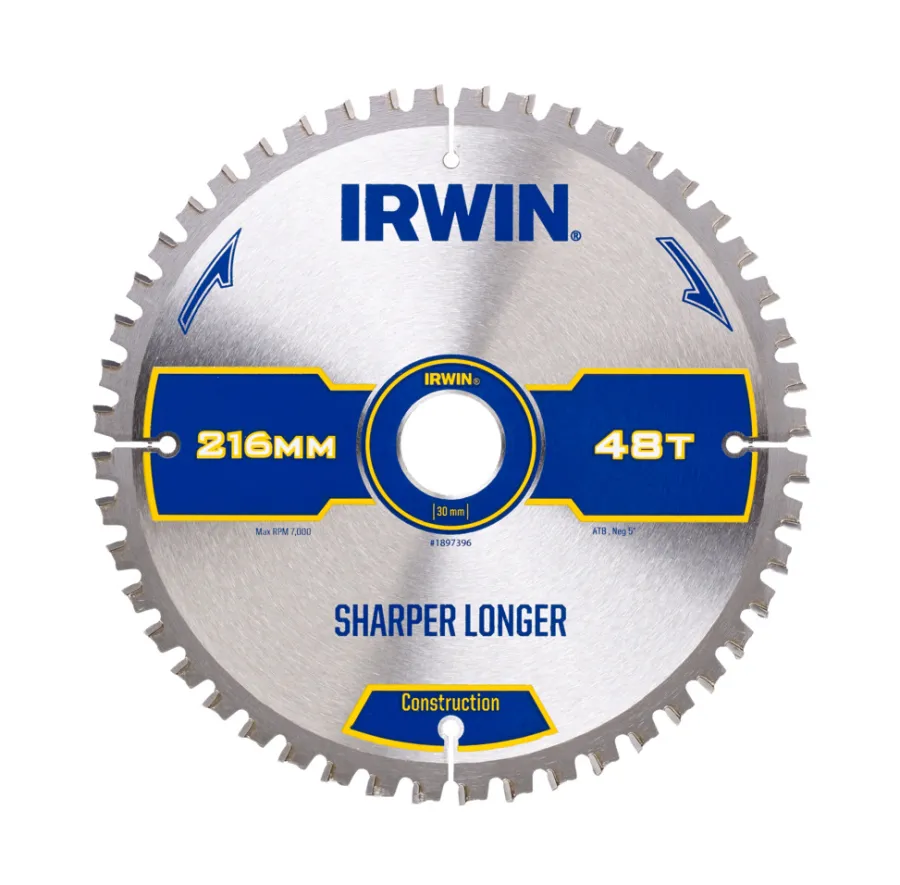Irwin Savblade & -Klinger|rundsavsklinge Ø216 x 30 mm - 48T