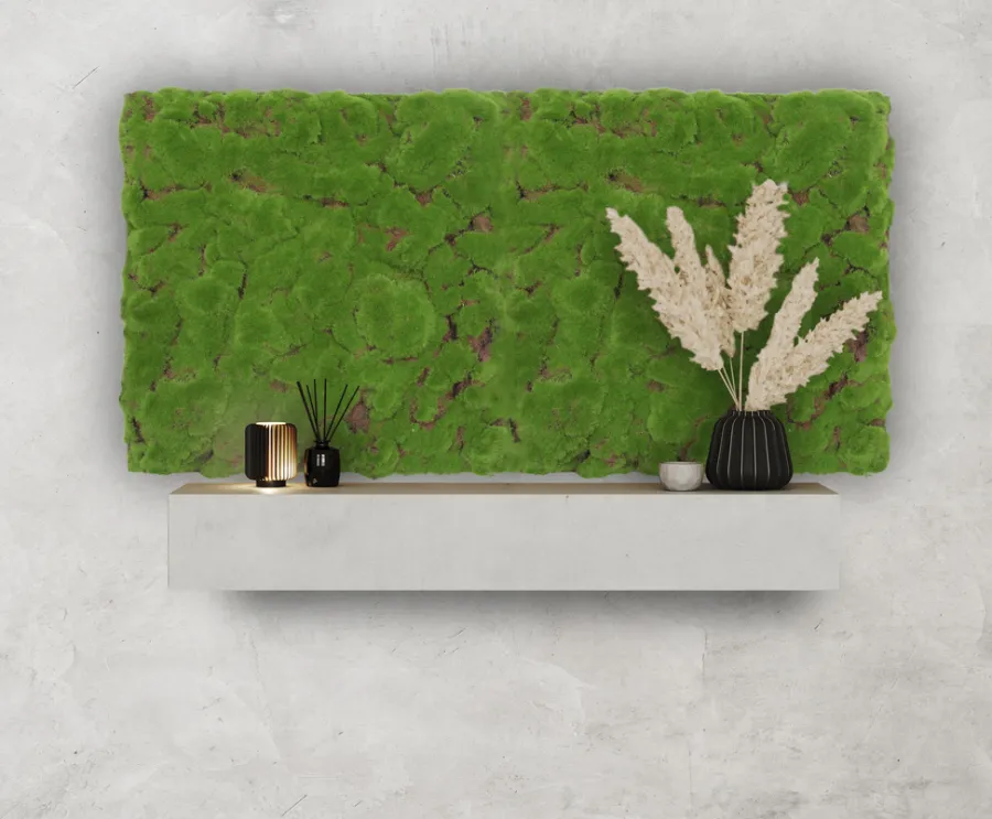 Jangal Grønne Vægpaneler|Akustikpaneler & Tilbehør|Modular Wall mospanel 52 x 52 cm - Forrest Green Bulk
