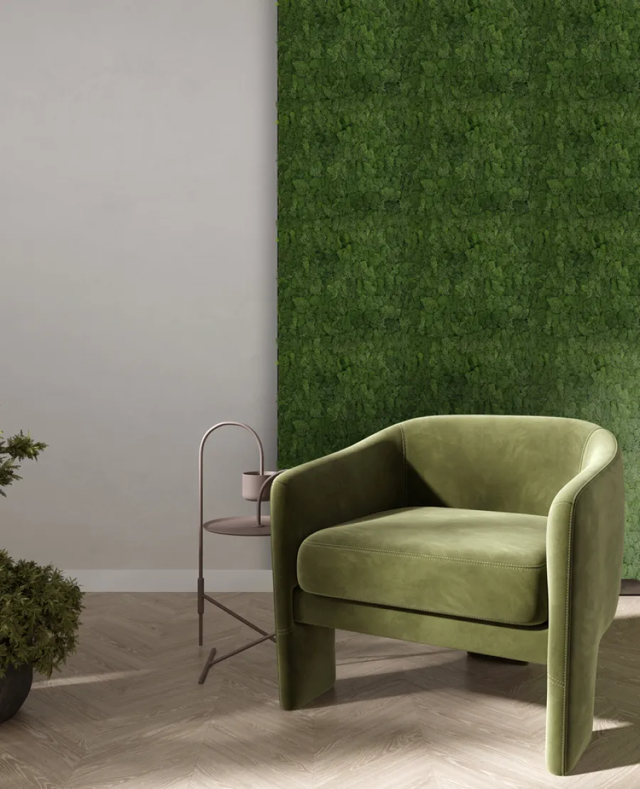Jangal Grønne Vægpaneler|Akustikpaneler & Tilbehør|Modular Wall mospanel 52 x 52 cm - Dark Green Dark Green Moss