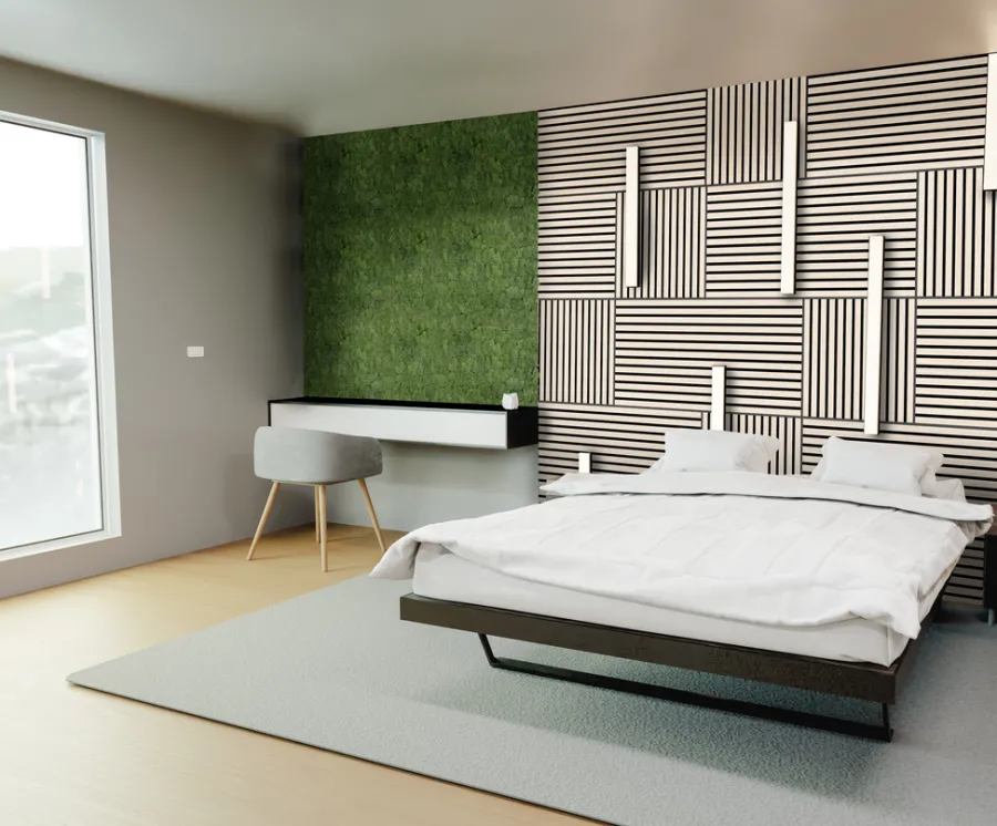 Jangal Grønne Vægpaneler|Akustikpaneler & Tilbehør|Modular Wall mospanel 52 x 52 cm - Dark Green Dark Green Moss