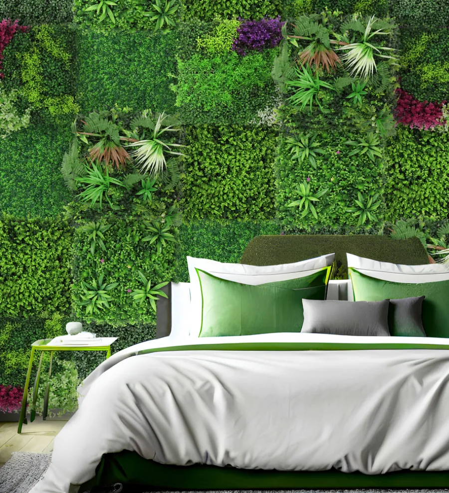 Jangal Grønne Vægpaneler|Akustikpaneler & Tilbehør|Modular Wall plantepanel 52 x 52 cm - Buxus