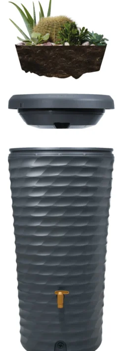 4rain Regnvand|Jolie Regnvandstønde 230 liter - Grå