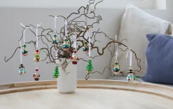 Stemning® Juledekoration|Julekugler m/figurer glas H5 cm 12 stk.