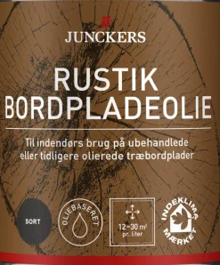 Junckers Træ- & Metalmaling|Rustik Bordpladeolie 0,75 liter Sort