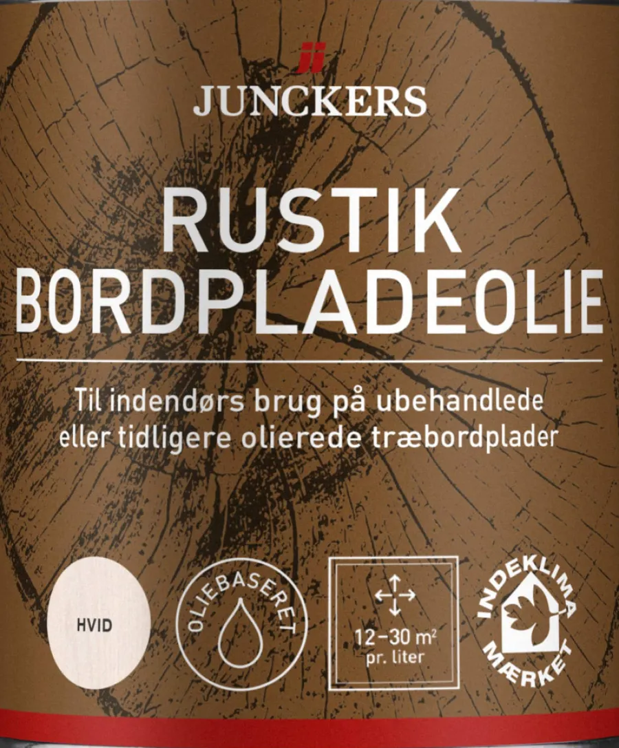 Junckers Træ- & Metalmaling|Rustik Bordpladeolie 0,75 liter Hvid