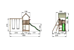 Jungle Gym Jungle Gym Legetårne|Club legetårn m/gyngemodul