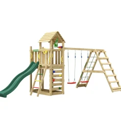 Jungle Gym Jungle Gym Legetårne|Safari legetårn m/gynger & klatremodul grøn Natur